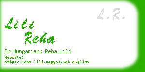 lili reha business card